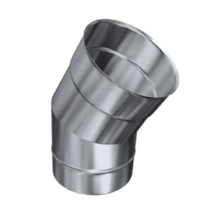 Edelstahlschornstein einwandig Bogen 30&deg; DN 80 mm Standard 0,5 mm