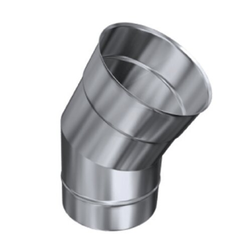 Edelstahlschornstein einwandig Bogen 30&deg; DN 160 mm Standard 0,5 mm