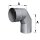 Edelstahlschornstein einwandig Bogen 90&deg; DN 120 mm Standard 0,5 mm