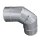 Edelstahlschornstein einwandig Bogen 90° mit Revision DN 130 mm Standard 0,5 mm
