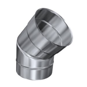 Edelstahlschornstein einwandig Bogen verstellbar 0-45&deg; DN 160 mm Premium 0,6 mm