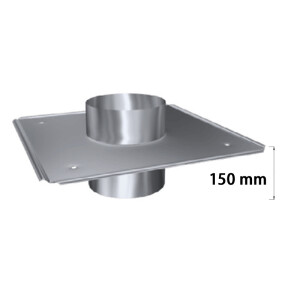 Edelstahlschornstein einwandig Schachtabdeckung DH DN 113 mm Standard 0,5 mm