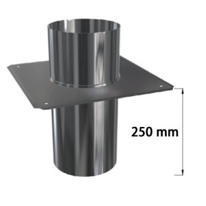 Edelstahlschornstein einwandig Schachtabdeckung DH-FU DN 100 mm Standard 0,5 mm