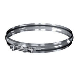 Edelstahlschornstein einwandig Klemmband DN 130 mm