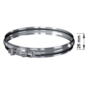 Edelstahlschornstein einwandig Klemmband DN 130 mm