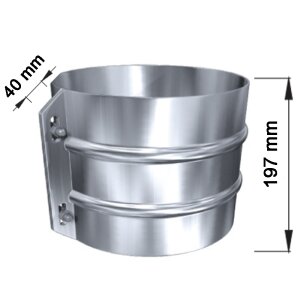 Edelstahlschornstein Klemmband statisch DW 300 mm