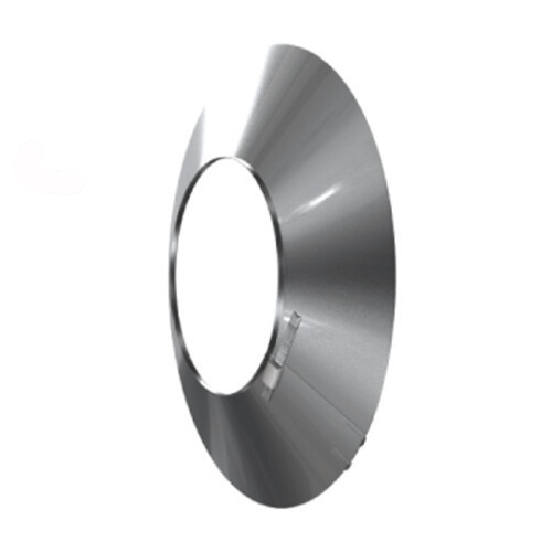 Edelstahlschornstein einwandig Wandrosette DN 180 mm
