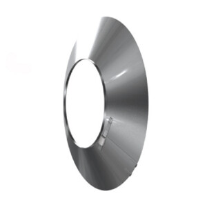 Edelstahlschornstein einwandig Wandrosette DN 180 mm