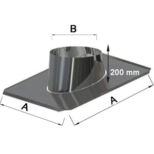 Edelstahl Dachdurchf&uuml;hrung 5&deg; -  20&deg; DW 120 mm
