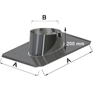 Edelstahl Dachdurchf&uuml;hrung 5&deg; -  20&deg; DW 130 mm