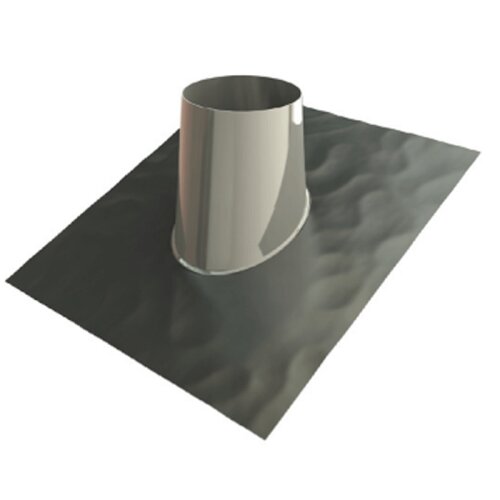 Edelstahlschornstein Dachdurchf&uuml;hrung mit Blei 5&deg;-20&deg; DW 150 mm