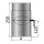 Rauchrohr Ofenrohr DN 150 mm L&auml;ngenelement mit Drosselklappe L/250 mm Senotherm schwarz