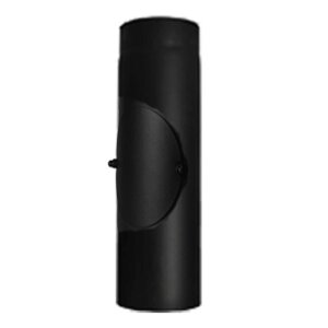 Rauchrohr Ofenrohr DN 150 mm L&auml;ngenelement mit Revision L/500 mm Senotherm schwarz