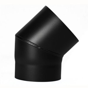 Rauchrohr Ofenrohr DN 150 mm Bogen 45&deg; ohne Revisionst&uuml;r Senotherm schwarz