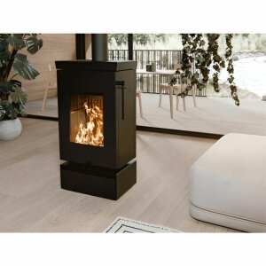 Thermorossi Zen W Stahl schwarz mit Holzfach