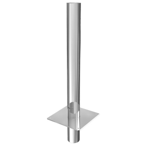 Edelstahl Schornsteinverl&auml;ngerung / Kaminverl&auml;ngerung 1000 mm einwandig mit Pr&uuml;f&ouml;ffnung DN 180 mm Standard 0,5 mm