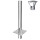 Edelstahl Schornsteinverl&auml;ngerung / Kaminverl&auml;ngerung 1000 mm einwandig mit Regenhaube und Pr&uuml;f&ouml;ffnung DN 180 mm Standard 0,5 mm