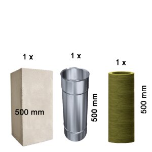 Leichtbauschacht F90 Schacht-Element 500 mm &Oslash; 150 mm