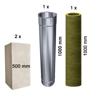 Leichtbauschacht F90 Schacht-Element 1000 mm &Oslash; 150 mm