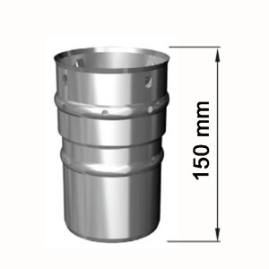 Edelstahl Flexrohr Verbindungsst&uuml;ck DN 80 mm Starr - Flex