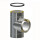Edelstahlschornstein Feuerungsanschluss 87&deg; doppelwandig f&uuml;r &Uuml;berdruck-Betrieb DW 80 mm Premium 0,6 mm