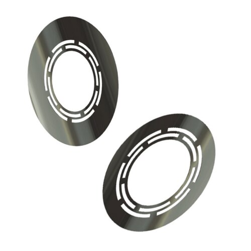 Edelstahlschornstein Wandblende / Deckenblende mit Hinterl&uuml;ftung 0-45&deg; DW &Oslash; 80 mm - 250 mm