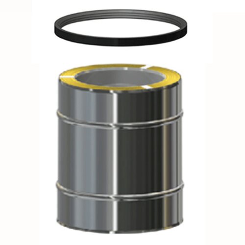 Edelstahlschornstein L&auml;ngenelement 250 mm f&uuml;r &Uuml;berdruckbetrieb DW 300 mm Standard 0,5 mm
