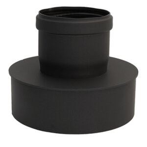 Pelletrohr Rauchrohr Erweiterung Flach &Oslash; 100/150 mm Senotherm schwarz
