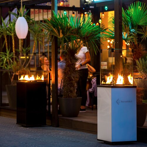 Gaskamin Gasheizstrahler Kratki Patio Gartenkamin mit Fernbedieun