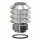 Edelstahlschornstein doppelwandig Universal Regenhaube mit Lammelenkopf und Dichtungsring DW 130 mm