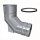 Edelstahlschornstein einwandig Bogen / Winkel 93&deg; mit Auflage DN 80 mm