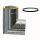 Edelstahlschornstein Bogen 93&deg; mit Revisions&ouml;ffnung f&uuml;r &Uuml;berdruckbetrieb DW 80 mm Modell 2 Standard 0,5 mm