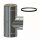Edelstahlschornstein Bogen 93&deg; mit Auflage und Revisions&ouml;ffnung f&uuml;r &Uuml;berdruckbetrieb DW 300 mm Modell 3 Standard 0,5 mm