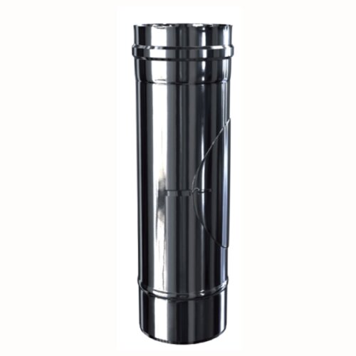 Edelstahl Pr&uuml;f&ouml;ffnung Luft-Abgas-System konzentrisch DN 80/125 mm 0,4 mm