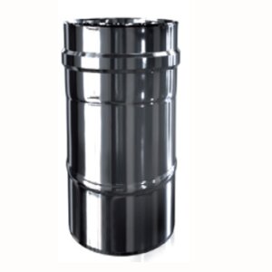 Edelstahl Luft-Abgas-System konzentrisch L&auml;ngenelement 250 mm DN 80/125 mm 0,5 mm
