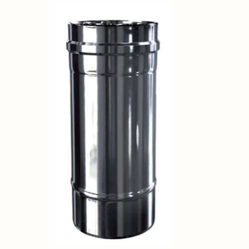 Edelstahl Luft-Abgas-System konzentrisch L&auml;ngenelement 500 mm DN 80/125 mm 0,5 mm