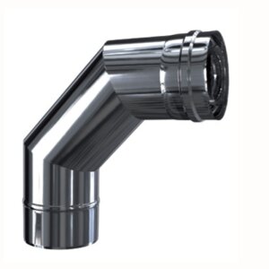 Edelstahl Luft-Abgas-System konzentrisch Bogen 90° DN...