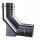 Edelstahl Luft-Abgas-System konzentrisch Bogen 93&deg; mit Auflage DN 80/125 mm 0,4 mm