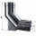 Edelstahl Luft-Abgas-System konzentrisch Bogen 93&deg; mit Auflage DN 80/125 mm 0,4 mm