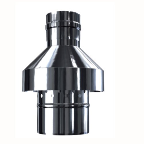 Edelstahl Zulufteinrichtung vertikal Luft-Abgas-System konzentrisch DN 80/125 mm 0,4 mm