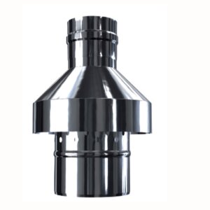 Edelstahl Zulufteinrichtung vertikal Luft-Abgas-System konzentrisch DN 80/125 mm 0,4 mm