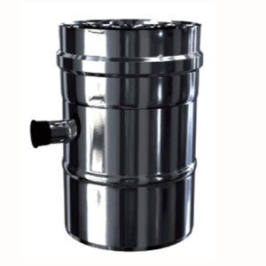 Edelstahl Luft-Abgas-System konzentrisch L&auml;ngenelement mit Kondensatableiter DN 80/125 mm 0,4 mm