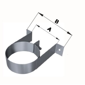 Edelstahl Wandhalter Luft-Abgas-System konzentrisch DN 125 mm