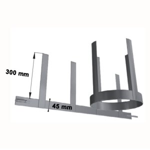 Edelstahl Abstandshalter Luft-Abgas-System konzentrisch DN 125 mm
