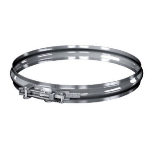 Edelstahl Klemmband einwandig f&uuml;r Luft-Abgas-System DN 60 mm