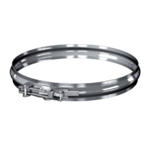Edelstahl Klemmband einwandig f&uuml;r Luft-Abgas-System DN 60 mm