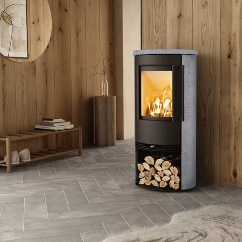 Kaminofen TermaTech TT21RS-CG Betonstein Korpus schwarz 5 kW