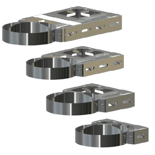 Edelstahl Universal Wandhalter verst&auml;rkt verstellbar 100 mm - 400 mm