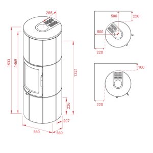 Lotus Kaminofen Maestro 152 Speckstein &ndash; 6 kW Speicherofen