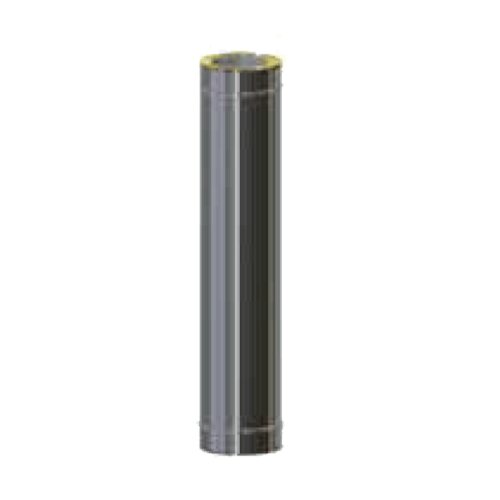 Edelstahlschornstein L&auml;ngenelement 2000 mm doppelwandig &Oslash; 120 - 200 mm